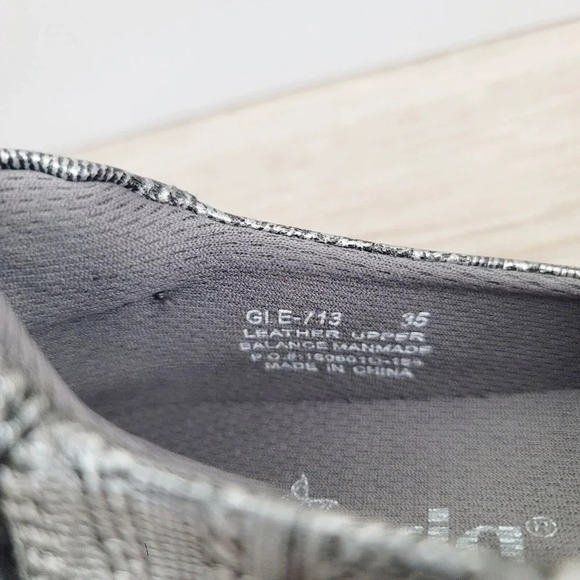 Alegria Glee Chain Mail Grey Gray Black Slip On Athletic Leather Shoes 35 5 5.5 - Picture 9 of 11